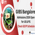 GIBS Bangalore Invites Applications for Admissions 2026; GD/PI Schedule Released @gibs.edu.in